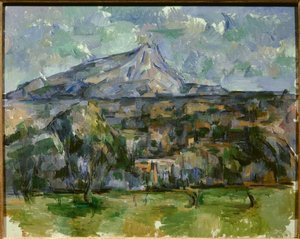 Montanha da Santa Vitória. Pintura de Paul Cezanne (1839-1906) de Paul Cézanne