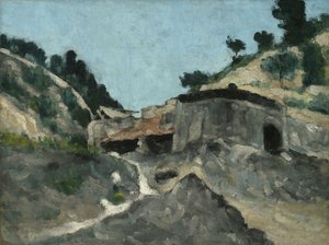 Paisagem com moinho de água de Paul Cézanne