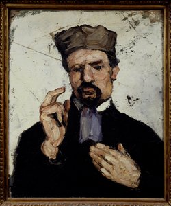 Retrato do Tio Dominique em Pintura de Paul Cezanne (1839-1906) 1866 Sun. 0,65x0,54 m Paris, musee d