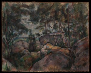 Rochas em Fontainebleau de Paul Cézanne
