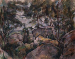 Rochas na Floresta de Paul Cézanne