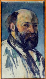 Auto-Retrato Pintura de Paul Cezanne (1839-1906) 1877 Sol. 0,25x0,14 m Paris, Musee d