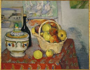 Natureza-morta com taça de sopa (óleo sobre tela) de Paul Cezanne