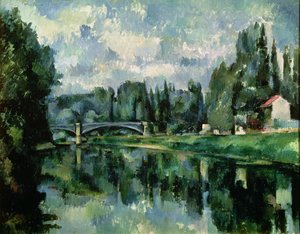 As margens do Marne em Creteil, c.1888 (óleo sobre tela) de Paul Cézanne