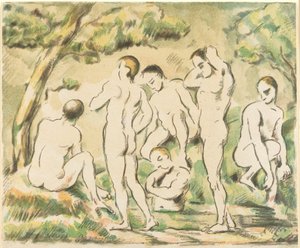As banhistas (prancha pequena) de Paul Cézanne