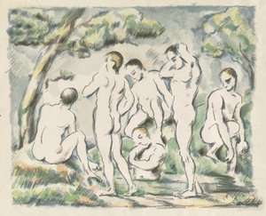 As banhistas (Prancha pequena) de Paul Cézanne