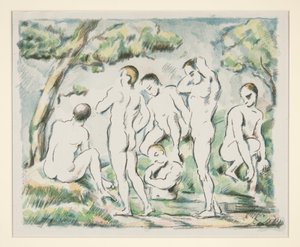 As banhistas (versão pequena) de Paul Cézanne