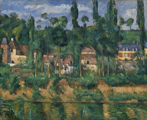 O Castelo de Medan, c.1880 (óleo sobre tela) de Paul Cézanne