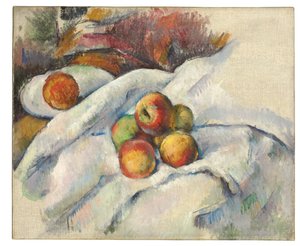 Maçãs em um pano, c.1885 de Paul Cézanne
