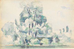Margens do Sena em Médan, 1880-1885. de Paul Cézanne