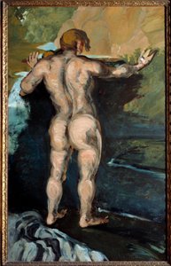 Banhista e Pintura rupestre de Paul Cezanne (1839-1906) 1868 Norfolk, Museu Chrysler de Paul Cézanne