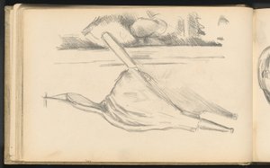 Fole na frente de uma lareira de Paul Cézanne