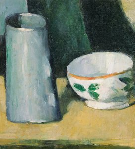 Tigela e jarro de leite de Paul Cézanne