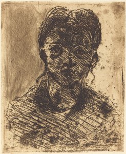 Busto de uma menina, 1873. de Paul Cézanne