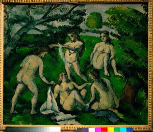 Cinco banhistas de Paul Cézanne
