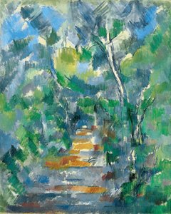 Cena da floresta (caminho de Mas Jolie ao Château noir) de Paul Cézanne
