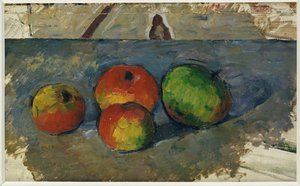 Quatro Maçãs, c.1879-82 de Paul Cézanne