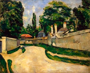 Casas ao longo de uma estrada, c1881 de Paul Cézanne