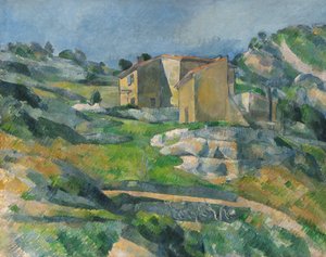 Casas na Provence: O Vale do Riaux, perto de L&39;Estaque, c.1833 de Paul Cézanne