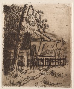 Paisagem em Auvers, 1873 de Paul Cézanne