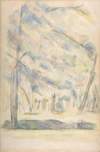 Reto da paisagem, Esboço de rochas verso, s.d.. de Paul Cézanne