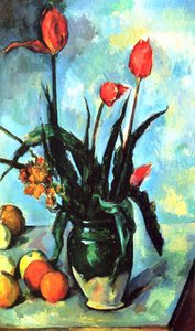 Vaso de tulipas de Paul Cézanne