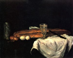 Pão e ovos de Paul Cézanne