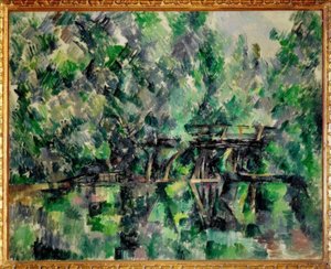 A ponte sobre o lago de Paul Cézanne