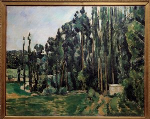 Les poplars Painting de Paul Cezanne (1839-1906) 1879 Sun. 0,65x0,81 m Paris, musee d