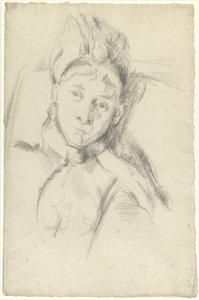 Retrato de Hortense Cézanne-Figuet, a esposa do artista de Paul Cézanne