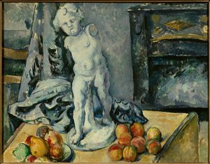 Natureza Morta com Cupido em Pintura de Gesso de Paul Cezanne (1839-1906) 1894 Sol. 0,63x0,81m. Estocolmo. Museu Nacional - Natureza Morta com Cupido em Gesso. Pintura de Paul Cezanne (1839-1906) de Paul Cézanne