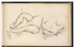 Estudo da Figura Alegórica do Gênio da Saúde de Rubens "O Nascimento de Luís XIII em Fontainbleau" de Paul Cézanne