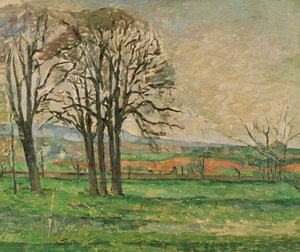 As árvores nuas em Jas de Bouffan, 1885-1886 de Paul Cézanne