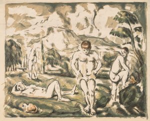 Os banhistas. de Paul Cézanne