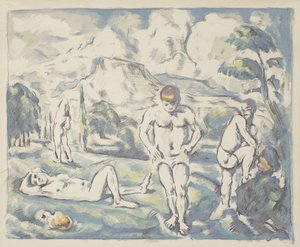 Os Banhistas: Prato Grande, 1898 de Paul Cézanne