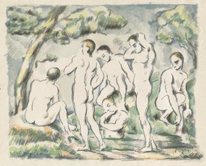O Pratinho dos Banhistas, 1897. de Paul Cézanne