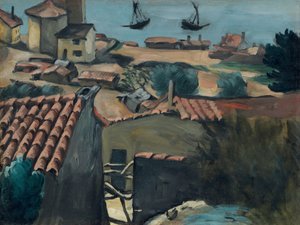 A vila de pescadores em L "Estaque; A vila piscatória de Estaque, c.1870 de Paul Cézanne