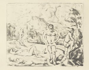 Os grandes banhistas, 1896-97 de Paul Cézanne
