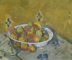 O Prato de Maçãs, c.1877 de Paul Cézanne