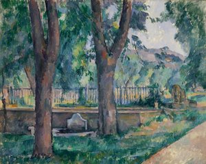 A piscina em Jas de Bouffan, ca. 1885-86. de Paul Cézanne