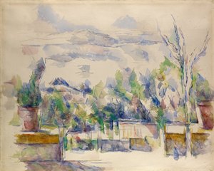 O terraço no jardim de Les Lauves de Paul Cézanne