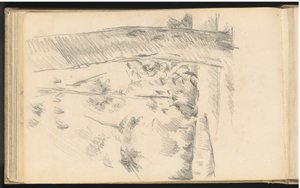 Árvores e arbustos de Paul Cézanne