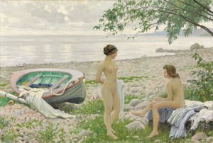 Na praia