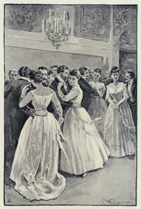Ilustração para Anna Karenina: Kitty at the ball (litho)