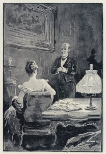 Ilustração para Anna Karenina: A discussão entre Anna e seu marido (litho)