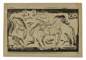 A Horse and Birds, headpiece para Le sourire de Paul Gauguin