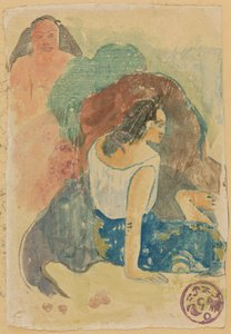 Arearea no Varua Ino (Palavras do Diabo) [reto] de Paul Gauguin