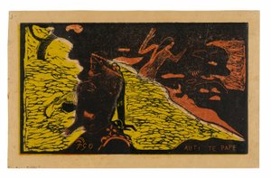 Auti te pape (Mulheres no Rio), da Suíte Noa Noa de Paul Gauguin
