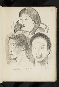 Antes e depois - "Não sem sentir" desenho de Paul Gauguin