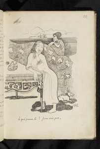 Antes e depois - "O que você está pensando? Eu não sei". de Paul Gauguin